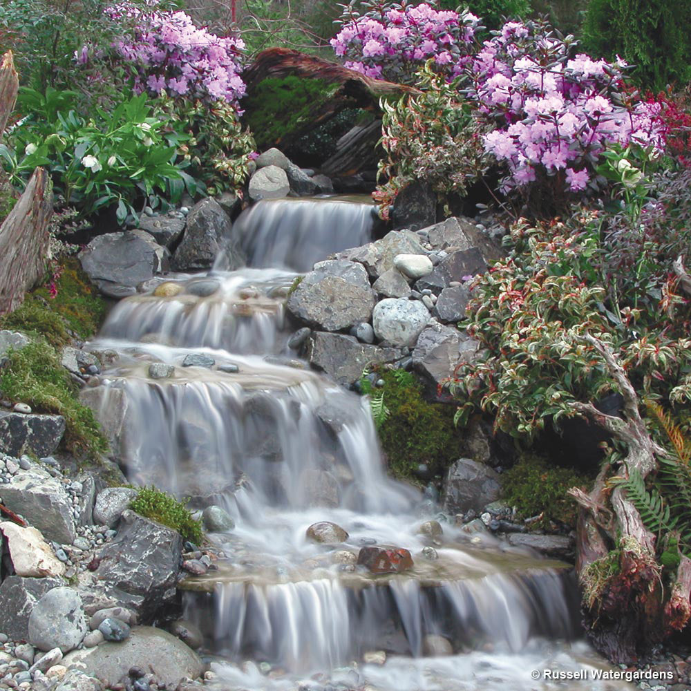 Russell Watergardens built the Original Pondless Waterfall that started the entire pondless waterfall industry