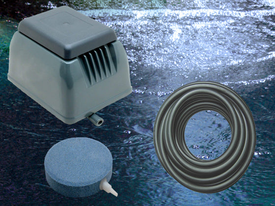 Aeration Kits for all sizes of ponds, fish holding tanks, and hydroponic systems by Russell Watergardens