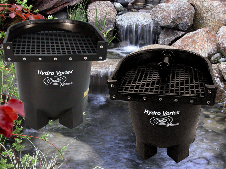 Ahi Hydro Vortex easy to clean waterfall filters with manual or HydroFlush backwash systems