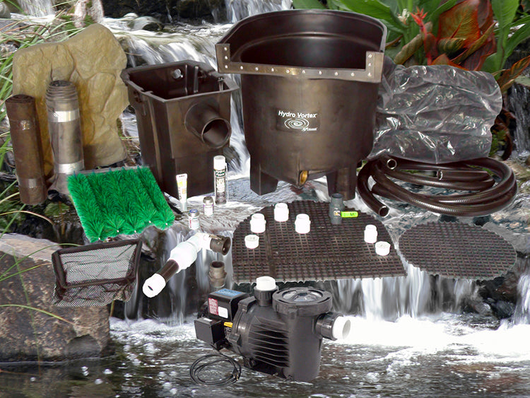 Dolphin Series 16'x16' pond kit and C-5700-2B external pump
