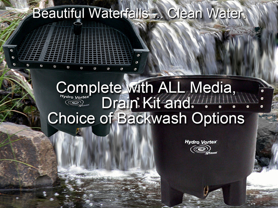 Large waterfall filter - Dolphin Hydro Vortex easy to clean waterfall filter with choice of manual or HydroFlush backwash