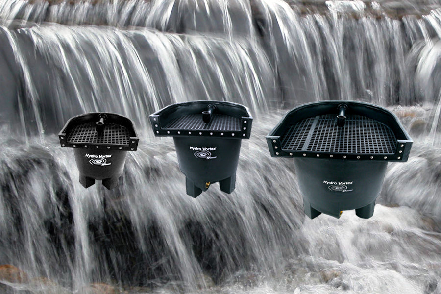 Hydro Vortex™ easy to clean, completely backwashable waterfall filters.