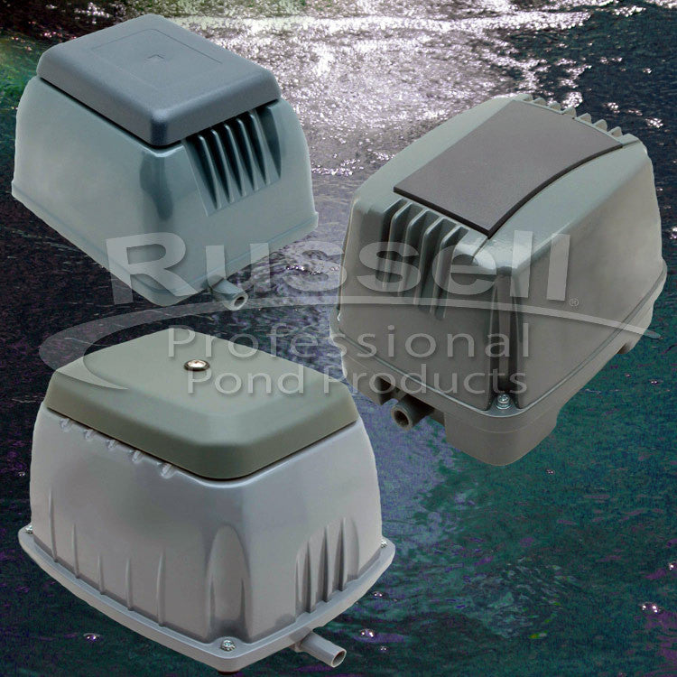 Linear pond air pumps for large ponds and de-icing