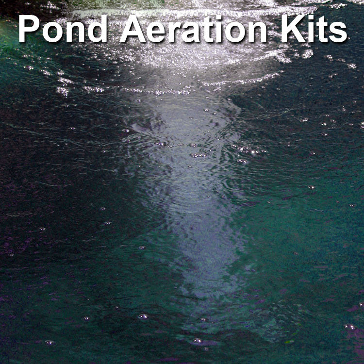Pond aeration kits for all sizes of ponds from fish holding tanks, hydroponics, to large ponds and small lakes.