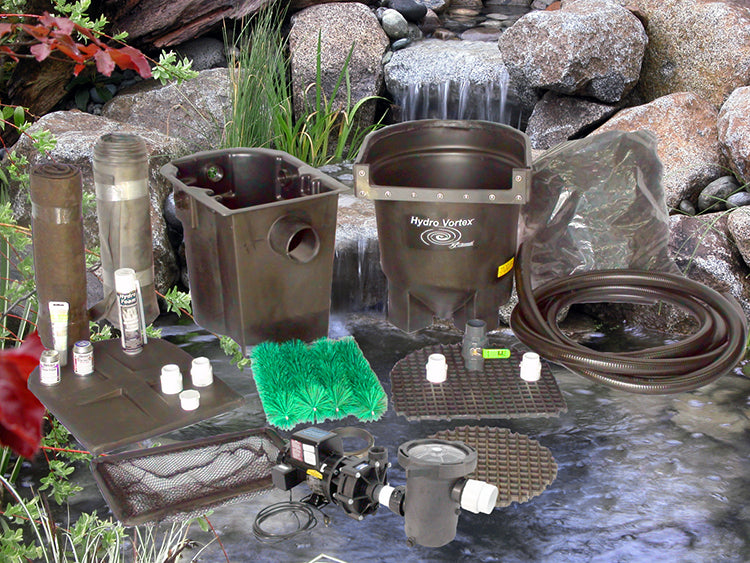 Ahi Series 11'x11' pond kit and C-2520-B external pump