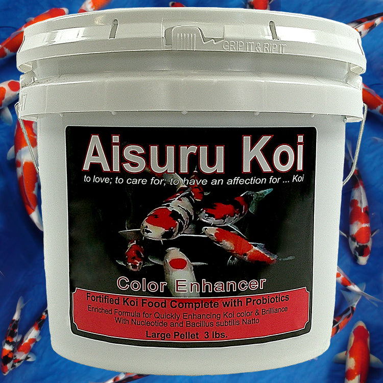 Aisuru Color Enhancer Koi Food 3 lb. Resealable Bucket