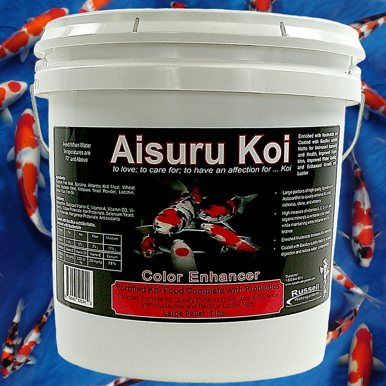 Aisuru Color Enhancer Koi Food 6 lb. Resealable Bucket