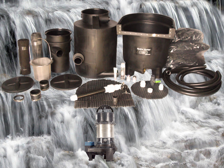 Dolphin Series pondless waterfall with pool kit and SH-5100 submersible pump