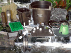 Dolphin Series 21'x21' pond kit and SH-5100 submersible pump with HydroFlush backwash system