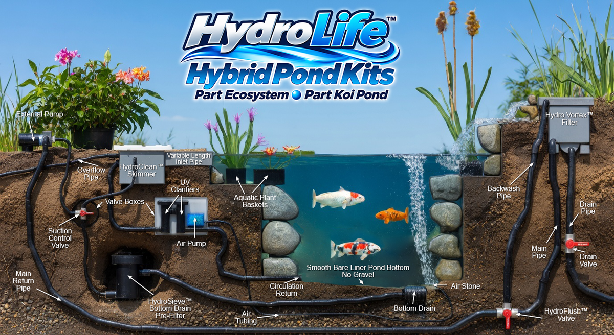 HydroLife™ Hybrid Pond diagram.