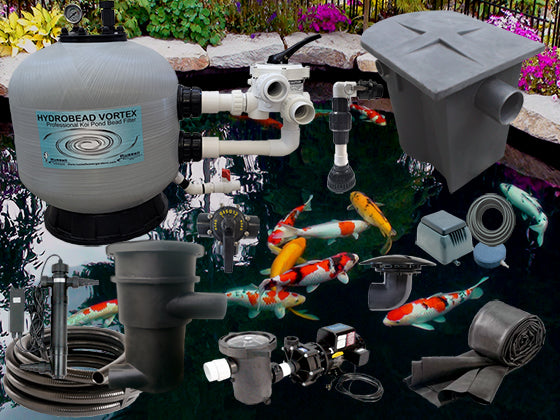 Complete real koi pond kits by Russell Watergardens and Koi