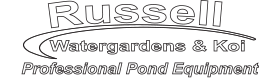 Russell Watergardens Professional Pond Equipment logo