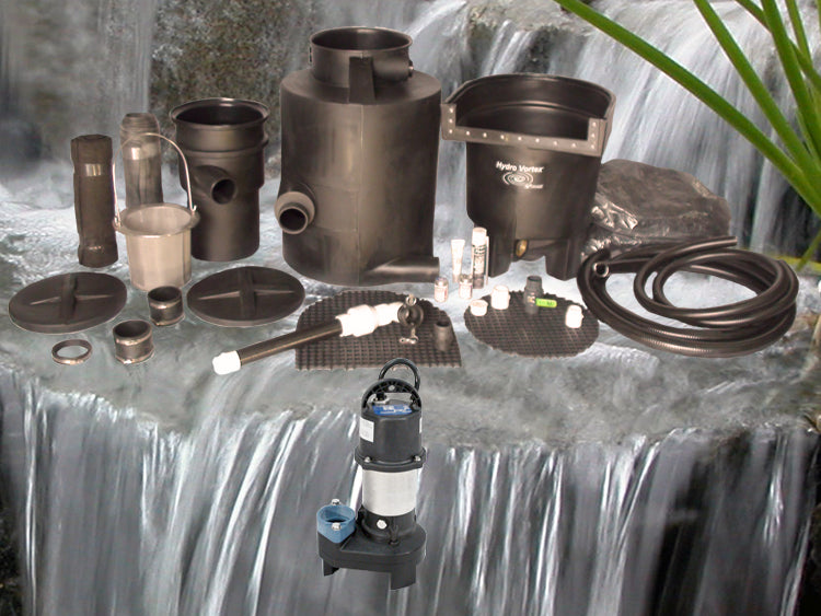 Marlin Series pondless waterfall and 10' stream kit and SH-2700 submersible pump