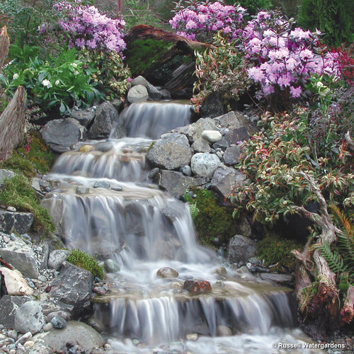 The Original pondless waterfall that started the entire pondless waterfall craze was created and built exclusively by Russell Watergardens