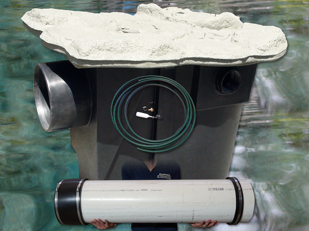 Pelican HydroClean™ Pond Skimmer with Auto Waterfall Kit and Remote Installation Kit