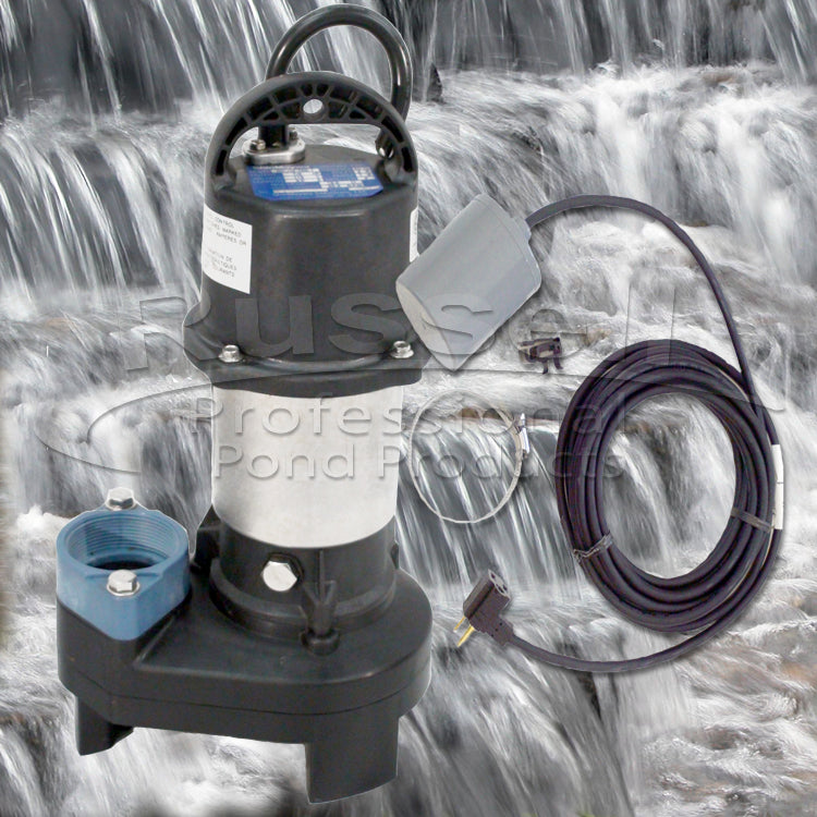 SH-2700 Pond and Waterfall Pump 2,700 gph @ 5' with Optional Auto ON/OFF Float Switch