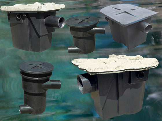 Family of HydroClean pond skimmers and pre-filter by Russell Watergardens & Koi