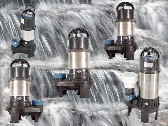 Family of submersible pumps for ponds and waterfalls by Russell Watergardens 