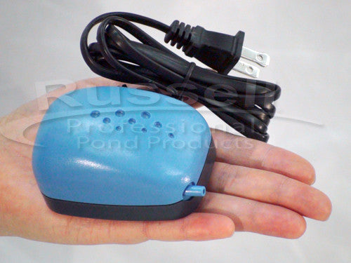 BAP-2 small pond air pump fits in the palm of your hand