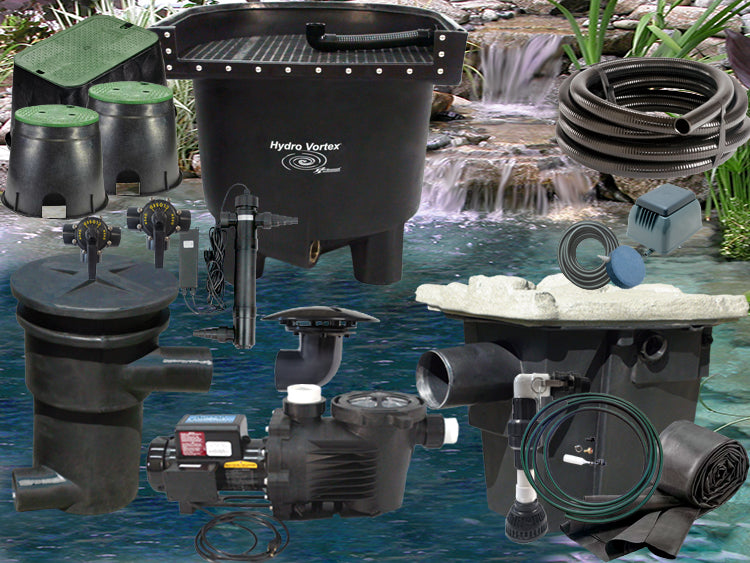 Dolphin Series Hybrid Pond Kit with C-5700-2B external pump and auto water fill kit